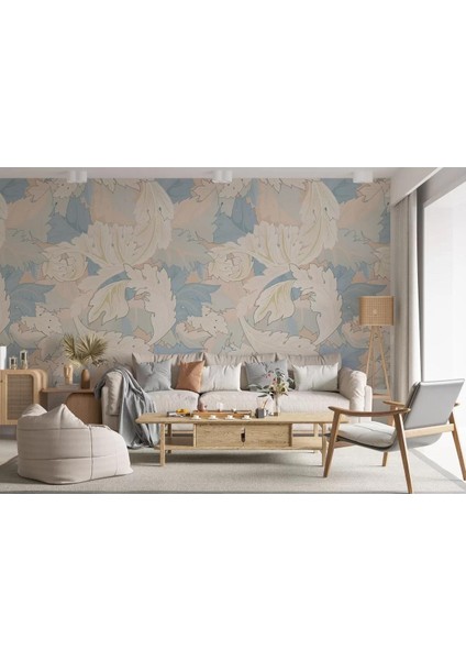 Pastel Renkli Yapraklar Duvar KAĞIDI-5641 fırsatları