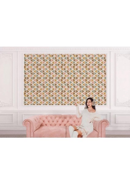 Renkli Pastel Şekiller Modern Duvar KAĞIDI-5545