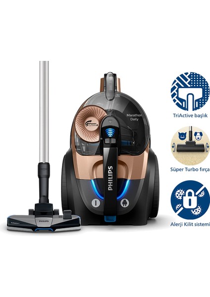Marathon Daily Torbasız Elektrikli Super Vacuum Süpürge