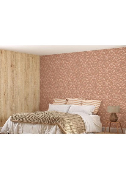 Pembe Kalp Ikonlu Kız Çocuk Odası Duvar KAĞIDI-5543 fiyatları