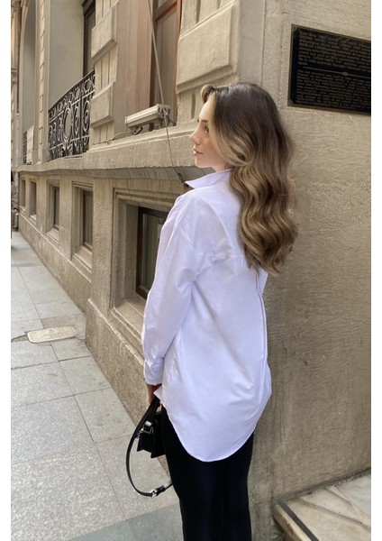 Beyaz Oxfort Oversize Gömlek fırsatları