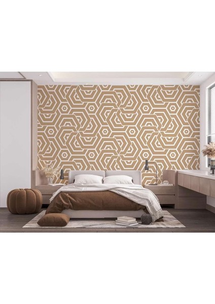 Pastel Renkli Geometrik Desenli Duvar KAĞIDI-5786 fırsatları