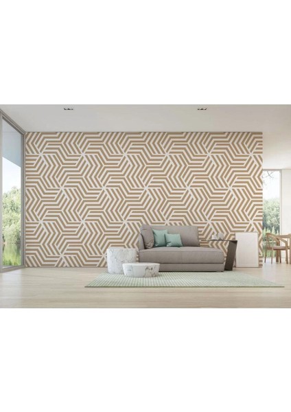 Pastel Renkli Geometrik Desenli Duvar KAĞIDI-5783