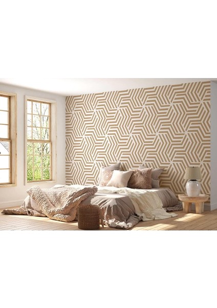 Pastel Renkli Geometrik Desenli Duvar KAĞIDI-5783