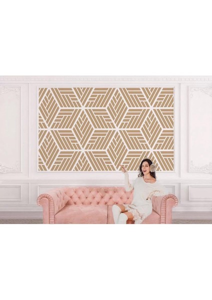 Pastel Renkli Geometrik Desenli Duvar KAĞIDI-5781