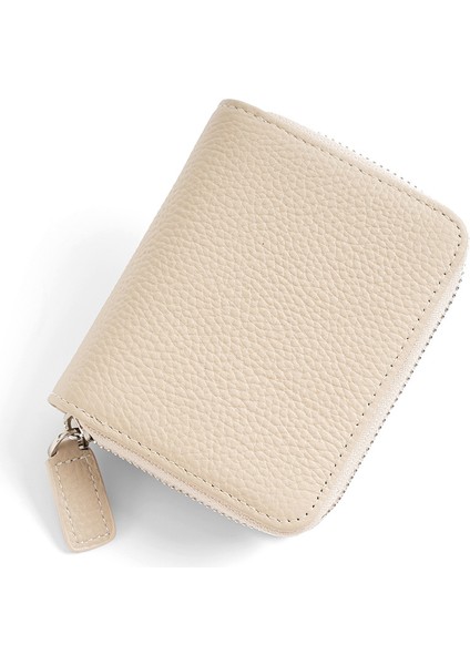 Çoklu Kart Yuvası Kart Tutucu Bozuk Para Cüzdanı Inek Derisi Fermuarlı Cüzdan (Yurt Dışından)