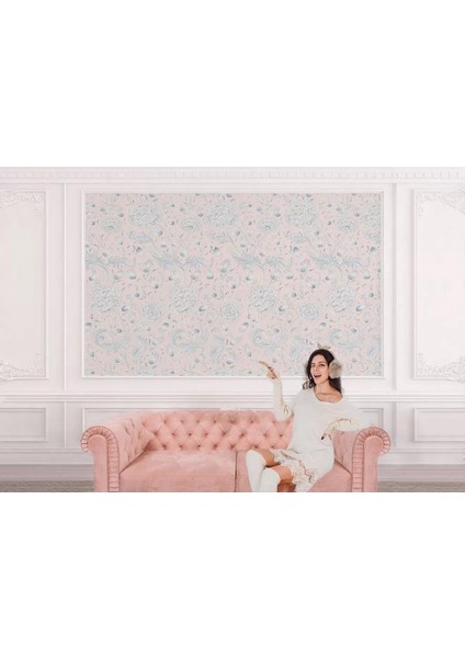 Vintagepastel Çiçekler Yapraklar Duvar KAĞIDI-5645