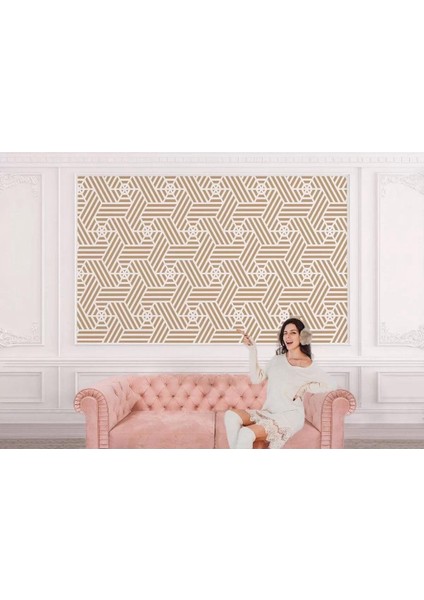 Pastel Renkli Geometrik Desenli Duvar KAĞIDI-5787