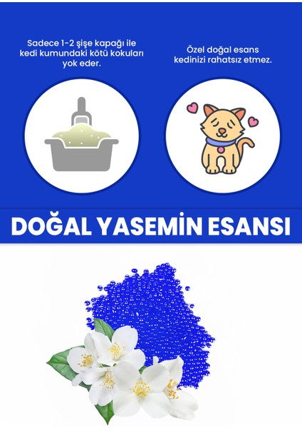 Kedi Kumu ve Tuvaleti Koku Giderici Granül, yasemin Ferahlatıcı Etkili, Kokusuz Tuvalet İçin, 250ml fırsatları