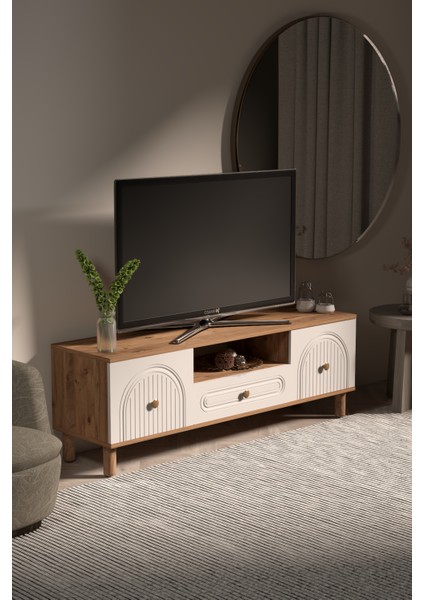 Bohem Tv Ünitesi 150 cm N Çizgili Mdf Kapak
