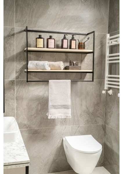 Banyo Raflı Havlu Askısı