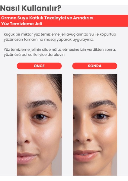 Tazeleyici ve Arındırıcı Yüz Temizleme Jeli - GEL01- Orman Suyu Özlü Ferahlatıcı Etki 150 ml modelleri