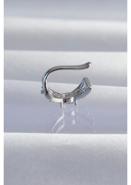 Pirinç Gümüş Renk Zirkon Taş Kaplama Earcuff Küpe fiyatları