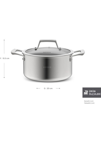 Plasma Steel 3ply Tencere 20 cm fiyatları