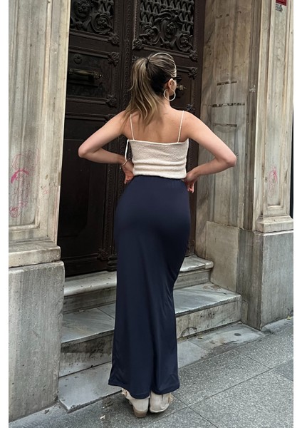 Lacivert Maxi Basic Etek