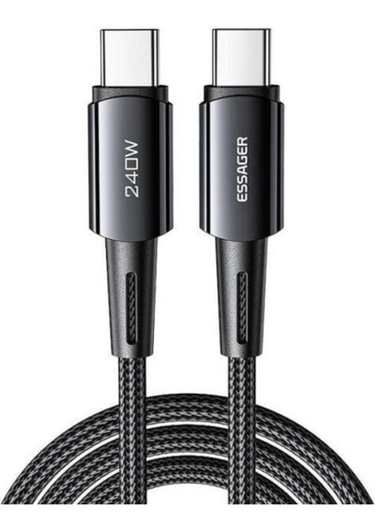Premıum 2mt Pd3.1 240W Type-C To Type-C Şarj Kablosu E-Marker Çipli Akım Korumalı Data Kablo