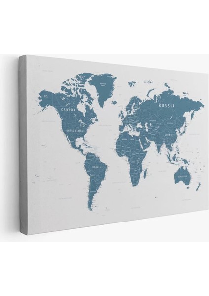 Dünya Haritası Dekoratif Kanvas Tablo 1109