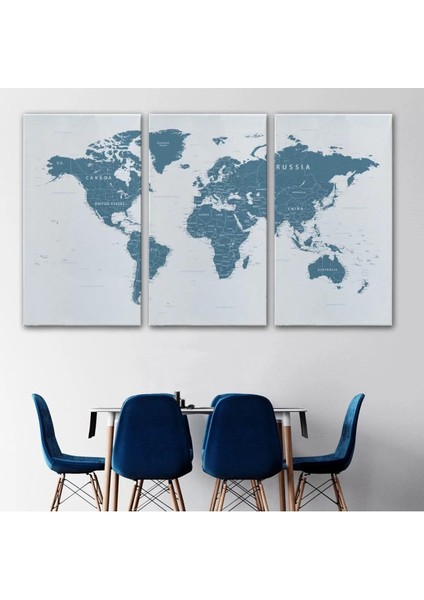 Dünya Haritası Dekoratif Kanvas Tablo 1109 modelleri