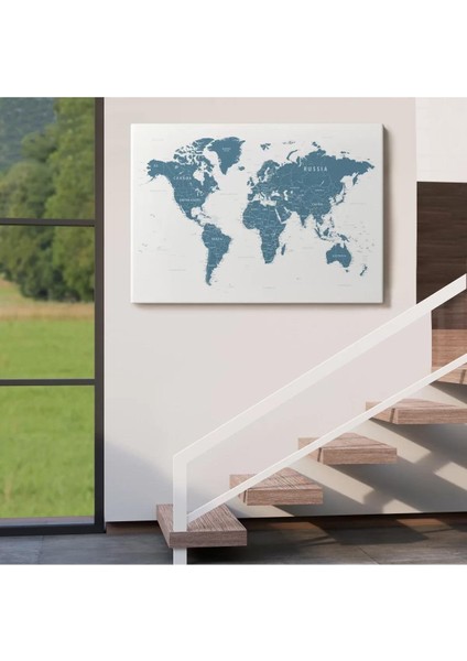 Dünya Haritası Dekoratif Kanvas Tablo 1109 indirimleri