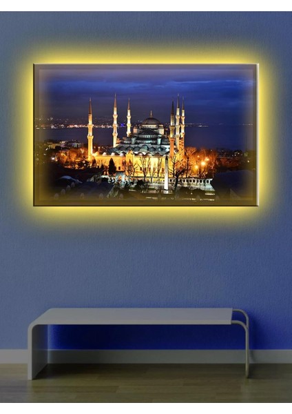 LED Işıklı Camii Gece Görünümlü