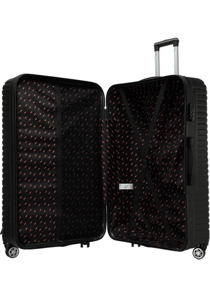 Sanderum Battal -B 5fx Siyah Unisex Büyük Boy Valiz