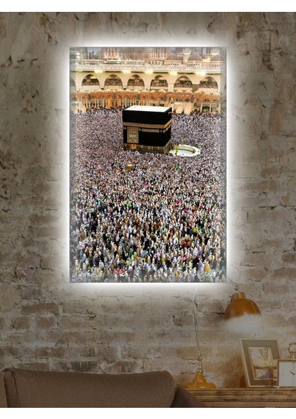 LED Işıklı Kabe (Dini Içerikli Tablo)