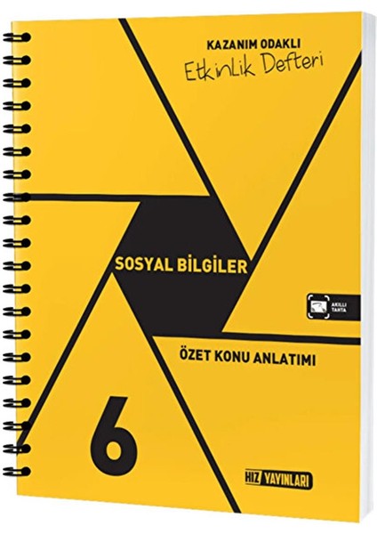 6. Sınıf Sosyal Bilgiler Etkinlik Defteri / Kolektif / Hız Yayınları / 9786057814296