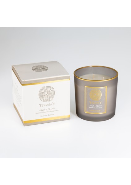 Balance Serisi Flow Mum - 300GR Gül, Misk ve Sedir Ağacı Kokulu Organik El Yapımı Dekoratif Cam Mum fiyatları