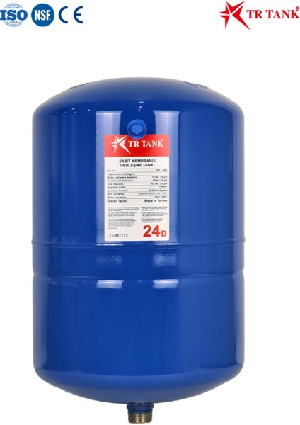 Trtank Profesyonel 24 Litre Dikey Ayaklı Nsf Membranlı Hidrofor Genleşme Tankı