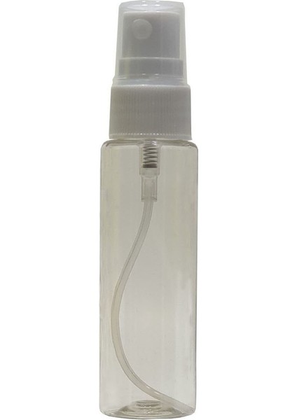 30 ml Pe Şeffaf Şişe Beyaz Sprey Başlık 12 Adet