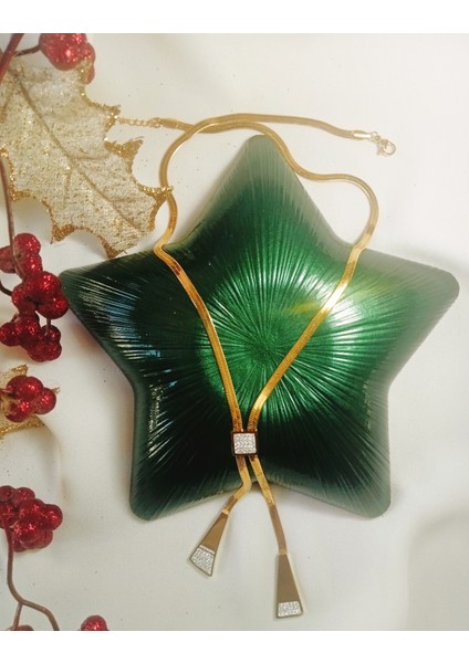 Kadın Gold Çelik Kravat Kolye modelleri