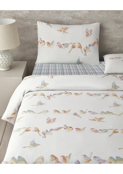 Bird Talk Pamuklu Tek Kişilik Nevresim Takımı