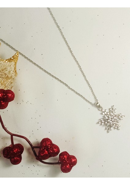 Kadın Çelik Kolye Dönen Kar Tanesi