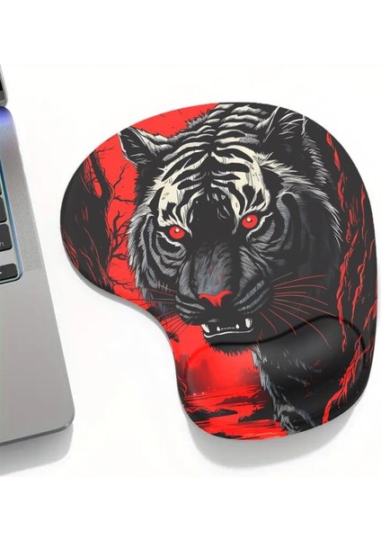 Black Tiger Bilek Destekli Mouse Pad,baskılı Mouse Pad,ergonomik Rahat Konforlu Mouse Pad