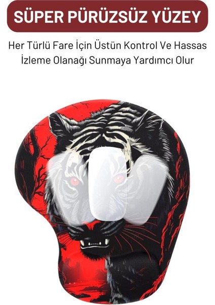 Black Tiger Bilek Destekli Mouse Pad,baskılı Mouse Pad,ergonomik Rahat Konforlu Mouse Pad modelleri