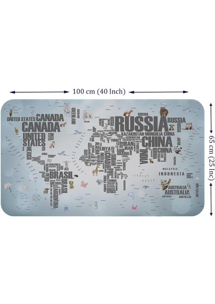 Ülke Adlı Eğitici Dünya Haritası Dünya Atlası Çocuk ve Bebek Odası Duvar STICKER -60X105-3823 fiyatları
