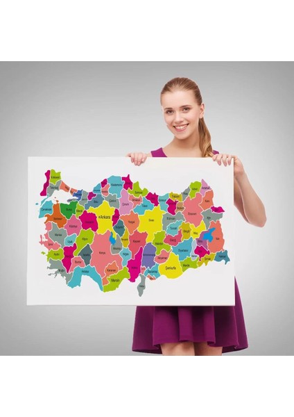 Türkiye Haritası Kanvas TABLO-1023 fırsatları