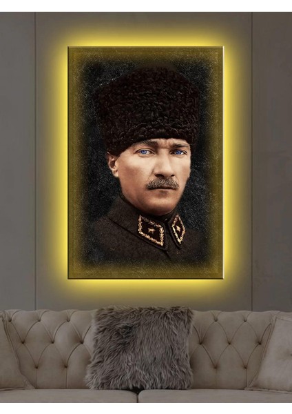 LED Işıklı Atatürk Tablo
