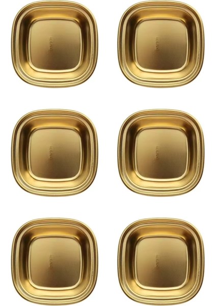 Metal Gold Tekli - Mini Salata, Kahve Lokumluk, Sunum Kasesi, Sosluk, Çerezlik, Kahvaltılık - 6 Adet