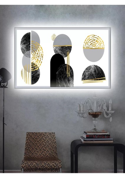 LED Işıklı Dekoratif Soyut Tablo