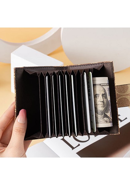 Kart Tutucu Kadın Çoklu Kart Yuvası Büyük Kapasiteli Ehliyet Kart Tutucu Cüzdan (Yurt Dışından) fırsatları