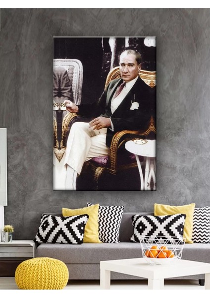 LED Işıklı Atatürk (Hediyelik Kanvas Tablo)
