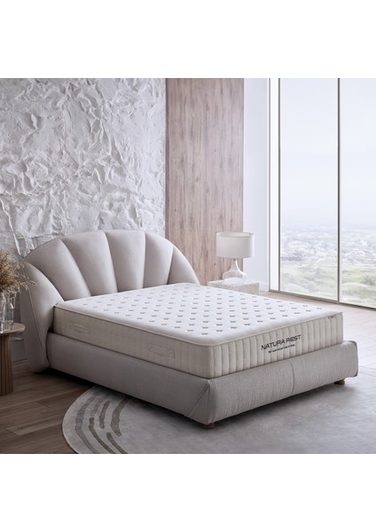 Natura Rest Yatak, Baza, Başlık 3'lü Set - Bej