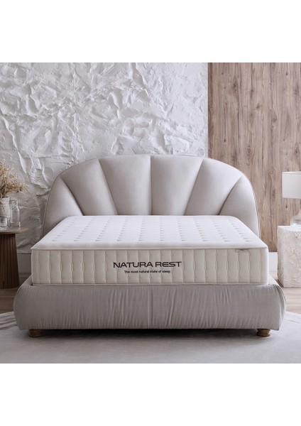 Natura Rest Yatak, Baza, Başlık 3'lü Set - Bej