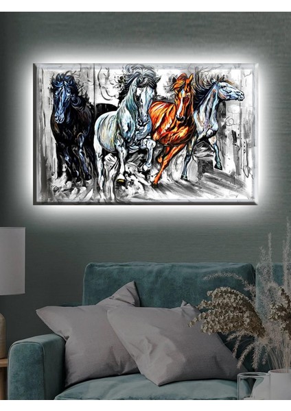 LED Işıklı Sanatsal Güzel Atlar