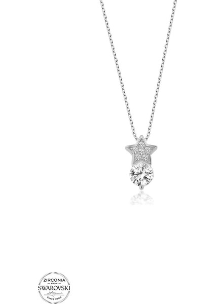 Swr Zirconia Şans Yıldızı Kadın Gümüş Kolye