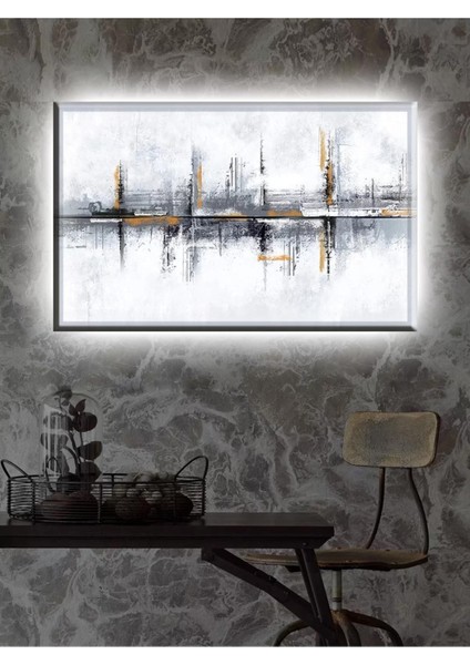 LED Işıklı Sanatsal Yağlıboya Tarzı Kanvas Tablo