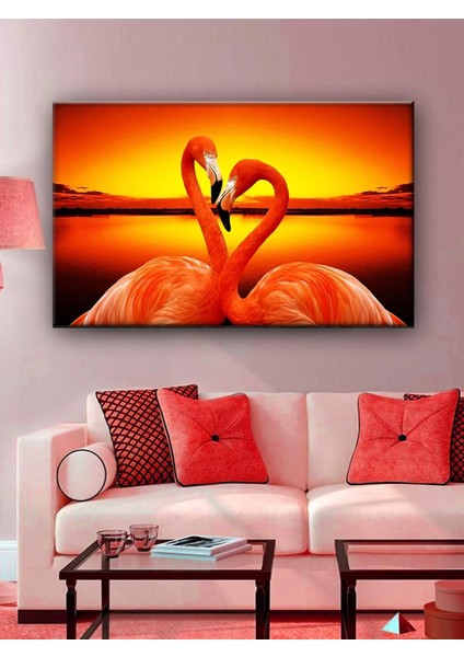 LED Işıklı Flamingo (Harika Bir Hediyelik Tablo)