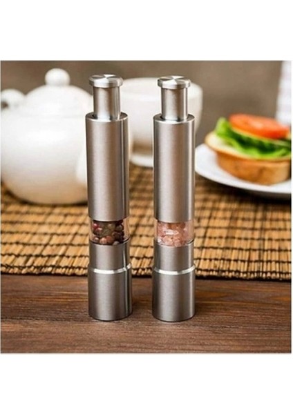Paslanmaz Çelik Otomatik Basmalı Baharat Öğütücü fırsatları