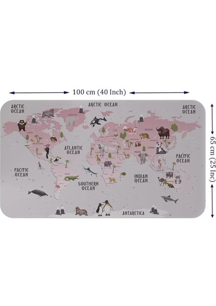 Eğitici Dünya Haritası Dünya Atlası Çocuk ve Bebek Odası Duvar STICKER-60X105-3798 fiyatları